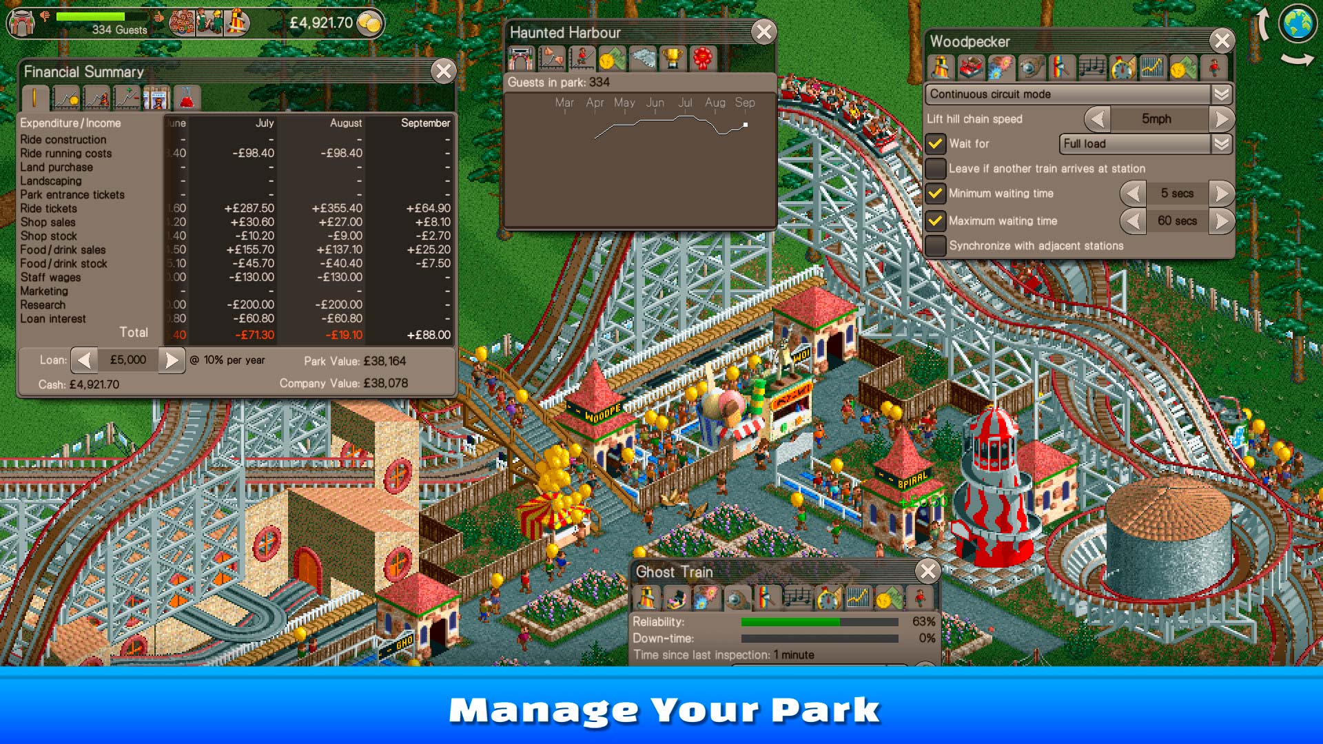 Скриншоты к RollerCoaster Tycoon Classic v2.12.110